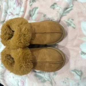 Cozy Faux Fur Lined Slipper Boots - Chestnut Brown